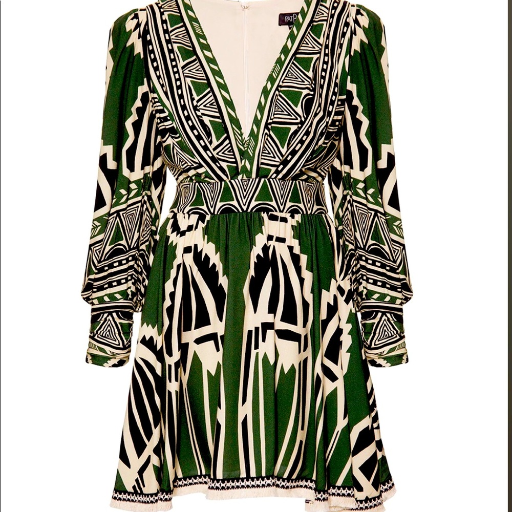 Brand new PatBO Emerald Fringe Mini Dress. BNWT. Never worn